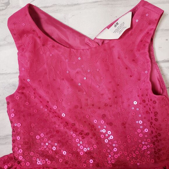 Hot Pink Fuchsia H&M Sequin Toddler Dress - Picture 5 of 5
